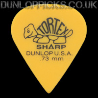 Dunlop Tortex Sharp 0.73mm Yellow Guitar Picks