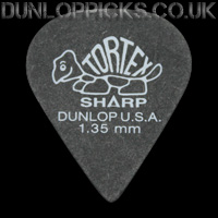 Dunlop Tortex Sharp 1.35mm Black Guitar Picks